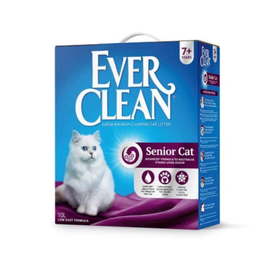 EverClean Άμμος Υγιεινής Senior +7 10lt + ΔΩΡΟ φτυαρι αμμολεκάνης 