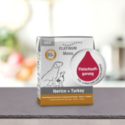 PLATINUM MENU Μαγειρευτή (FSG) Υγρή Τροφή Σκύλου, Ιβηρικό Χοιρινό & Γαλοπούλα 375g