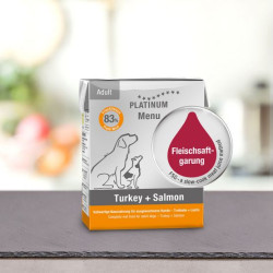 PLATINUM MENU Μαγειρευτή (FSG) Υγρή Τροφή Σκύλου, Γαλοπούλα & Σολομός 375g