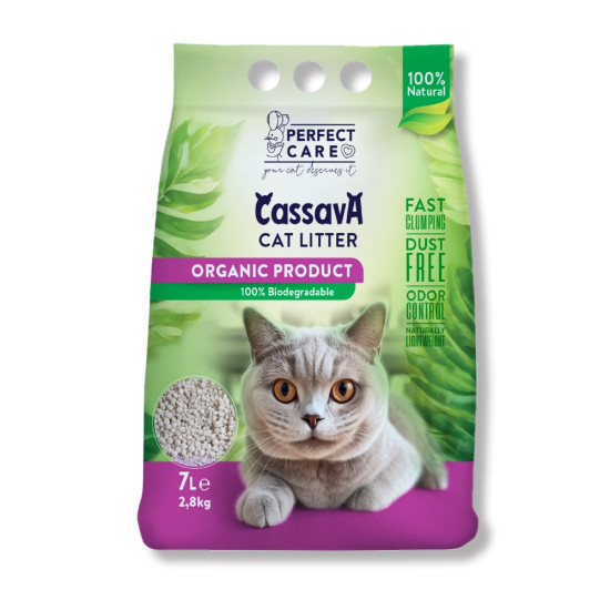 Perfect Care Cassava Cat Litter 7L Βιοδιασπώμενη άμμος υγιεινής