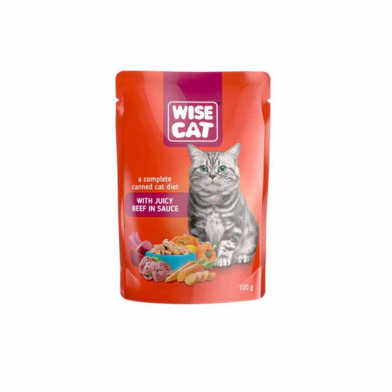 Wise Cat with Juicy Beef σε Σάλτσα 100gr