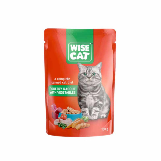 Wise Cat Poultry Ragout with Vegetables 100gr