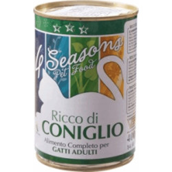 4 Seasons Κονσέρβα Υγρή Τροφή για Ενήλικες Γάτες σε Κονσέρβα με Κουνέλι 400gr