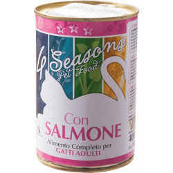 4 Seasons Κονσέρβα Υγρή Τροφή για Ενήλικες Γάτες σε Κονσέρβα με Σολομό 400gr