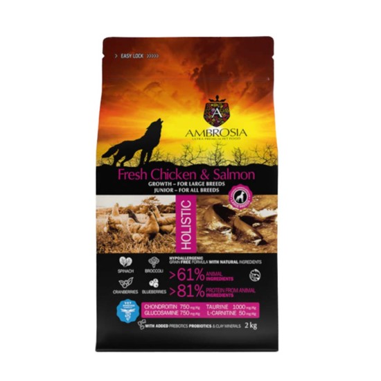 Ambrosia Grain Free Puppy Large Chicken & Salmon 2kg