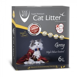 Van Cat Litter Box Grey Odour Clumping 6lt