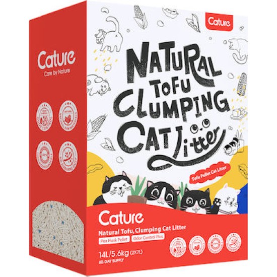 Cature Tofu Clumping Pellet Γάτας Clumping 14lt