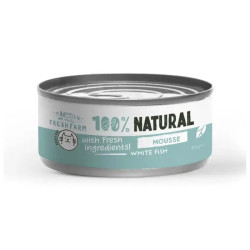 Fresh Farm 100% Natural Υγρή Τροφή Γάτας Μους με Λευκά Ψάρια 85gr