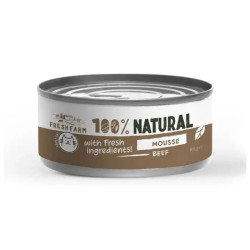 Fresh Farm 100% Natural Υγρή Τροφή Γάτας Μους με Μοσχάρι 85gr