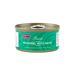Finest Fish4Cats Mackerel with Squid 70g