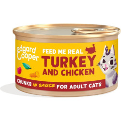 edgard cooper Turkey and Chicken - Chunks in Sauce 85g