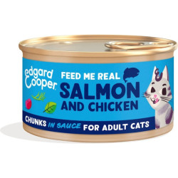 edgard cooper Salmon and Chicken - Chunks in Sauce 85g