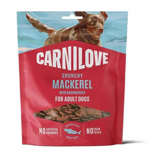 Carnilove Grain Free Dog Snack Crunchy Mackerel & Raspberries 200G