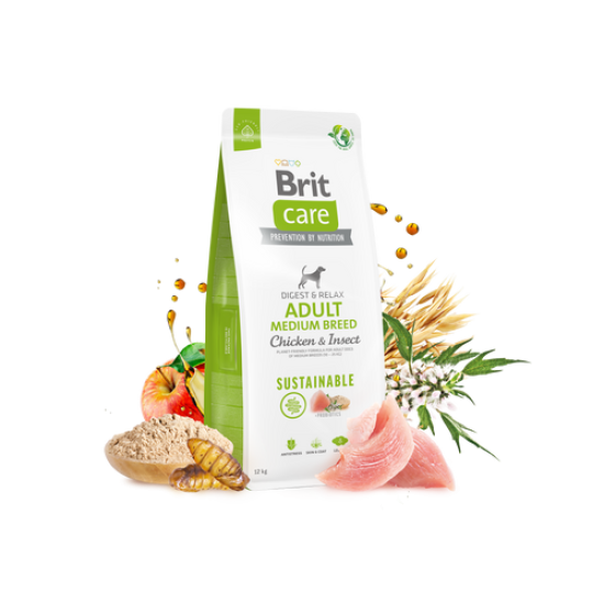 Brit Care Sustainable® Dog Adult Medium chicken & insect 3kg
