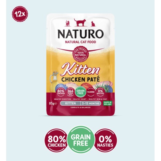 Naturo Cat Grain Free Kitten Chicken Paté 85g