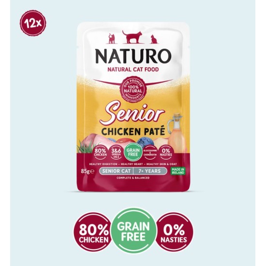 Naturo Cat Grain Free Senior Chicken Paté 85g