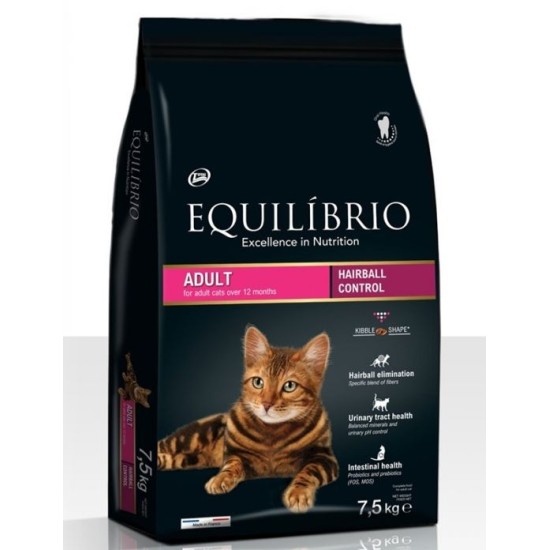 EQUILIBRIO ADULT CATS HAIRBALL 7,5kg