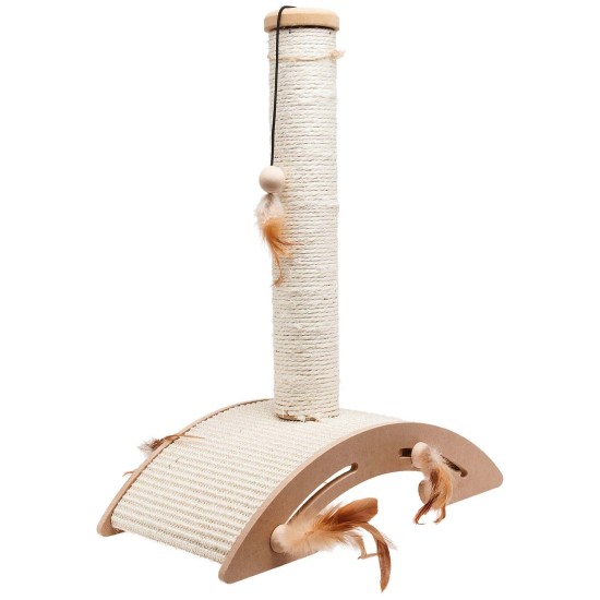 SCRATCH POLE SISAL+TOY ELLA