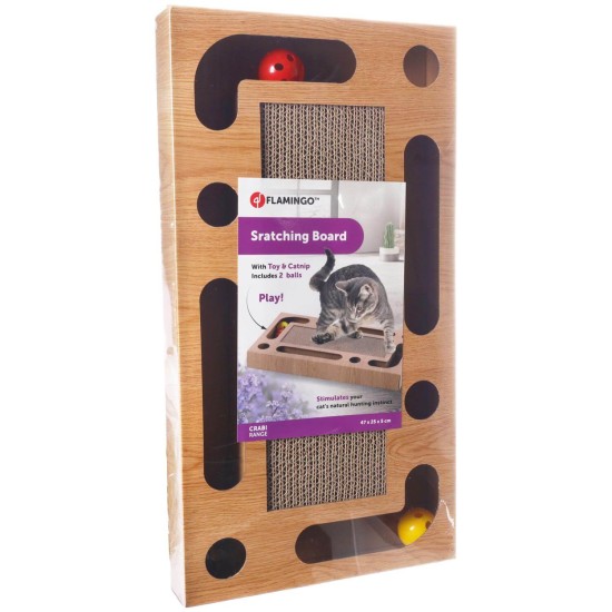 SCRATCHING TOY CRABI RECTANGLE 47x25x5CM