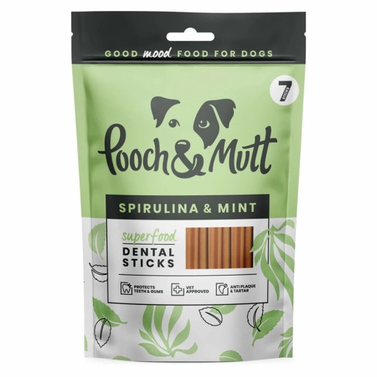 Pooch & Mutt Dental Sticks Superfood Spirulina & Mint 251gr